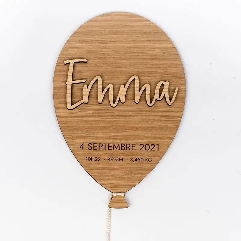 Ballon en bois à personnaliser