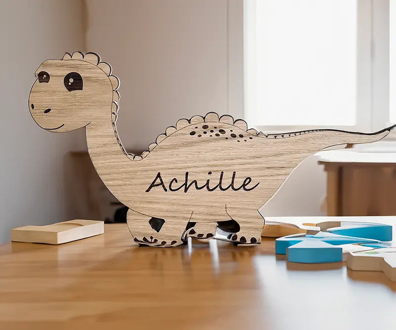 Dino en bois à personnaliser