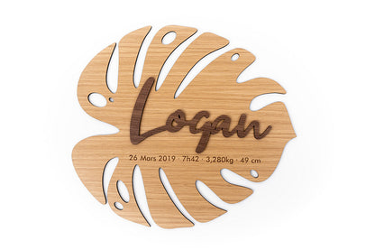 Foglia Monstera in legno da personalizzare