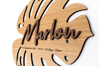 Foglia Monstera in legno da personalizzare