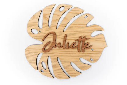 Foglia Monstera in legno da personalizzare