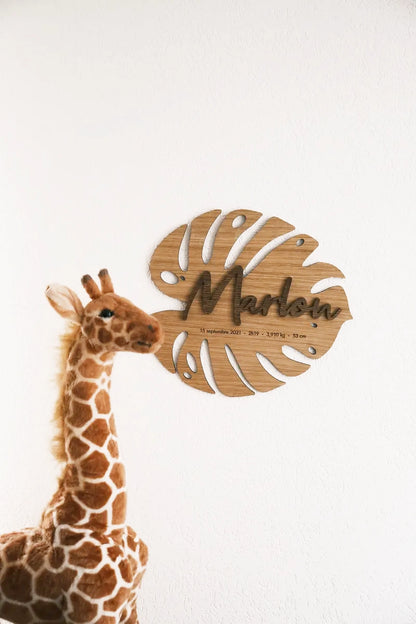 Foglia Monstera in legno da personalizzare