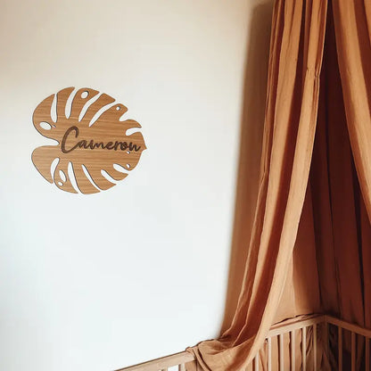 Foglia Monstera in legno da personalizzare