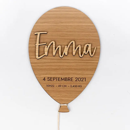Holzballon zum Personalisieren