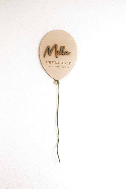 Holzballon zum Personalisieren